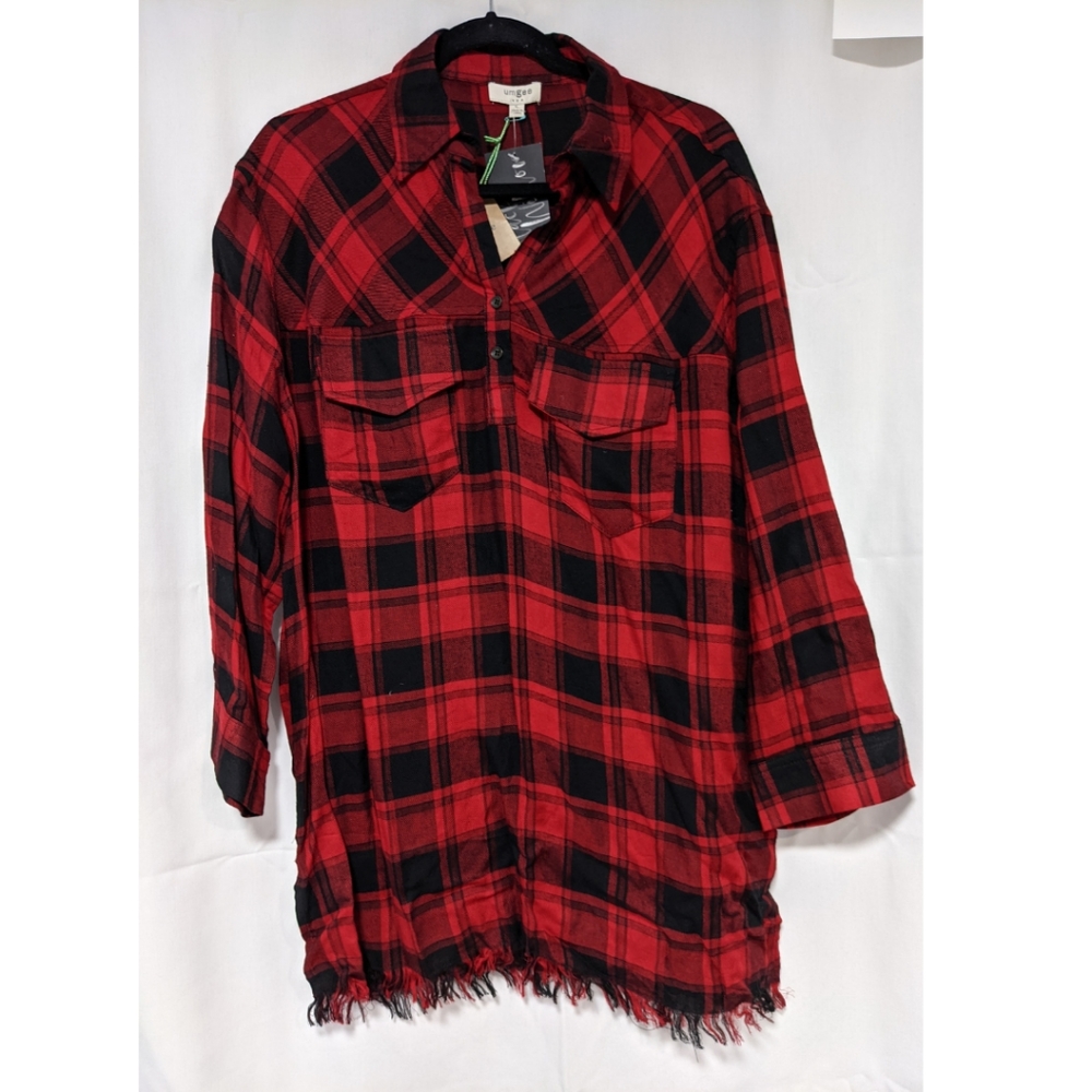 Umgee Carmen Buffalo Plaid Tunic
